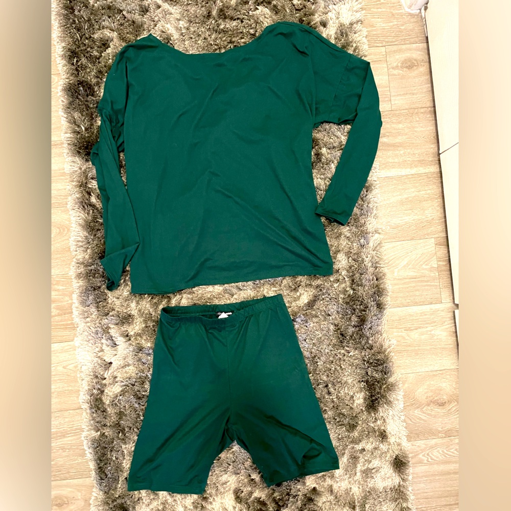 Green Women's Biker Set